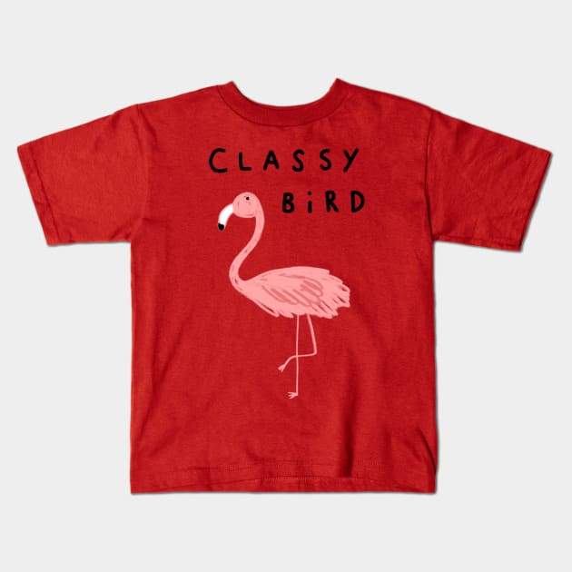 Classy Bird Kids T-Shirt by Sophie Corrigan